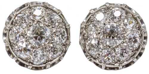 PENDIENTES CON DIAMANTES DE PPS. DEL S.XX