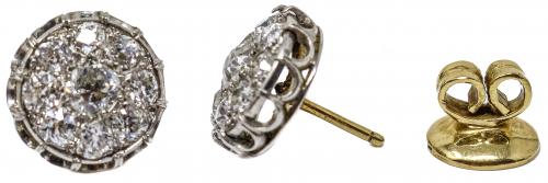 PENDIENTES CON DIAMANTES DE PPS. DEL S.XX