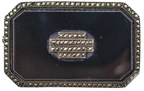BROCHE DE PLATA ART DECO, 1930