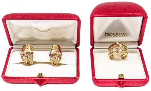 PENDIENTES Y ANILLO MASRIERA