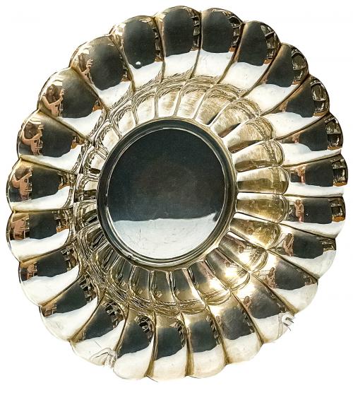 CENTRO DE MESA EN PLATA 