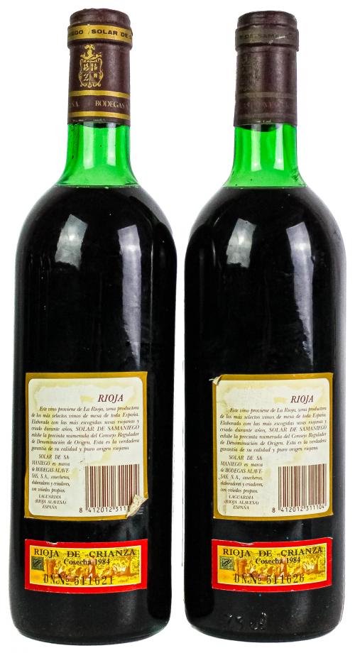 DOS BOTELLAS DE VINO SOLAR DE SAMANIEGO