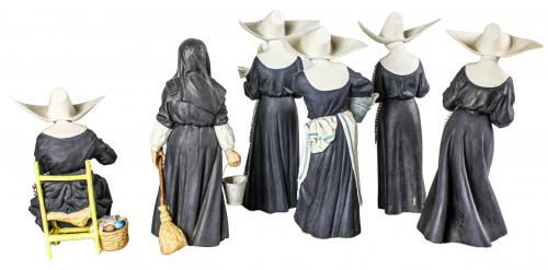 SEIS MONJAS DE PORCELANA ALGORA 