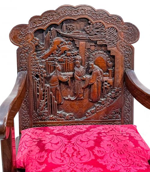 SILLÓN DE DESPACHO ORIENTAL DE MEDIADOS S.XX