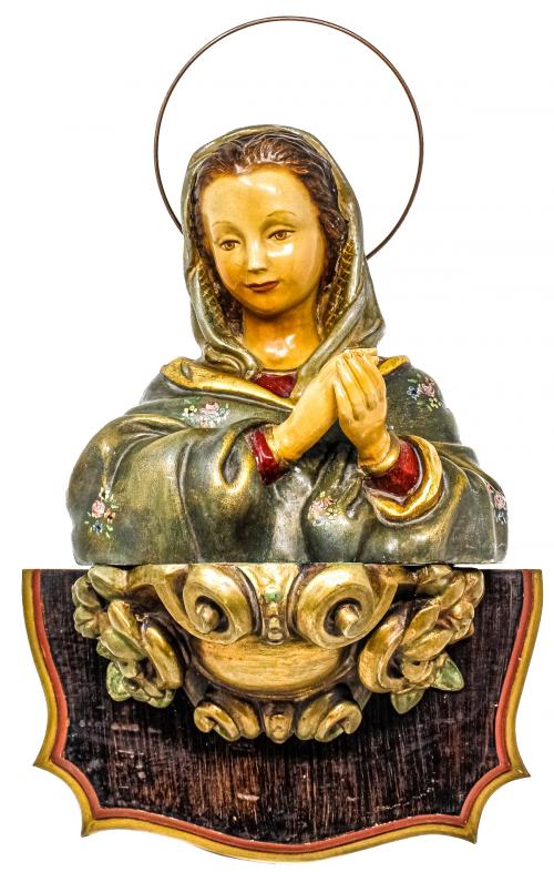 VIRGEN CON MENSULA DE MEDIADOS DE SIGLO XX