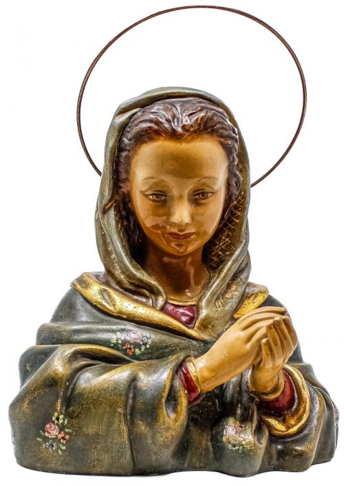 VIRGEN CON MENSULA DE MEDIADOS DE SIGLO XX