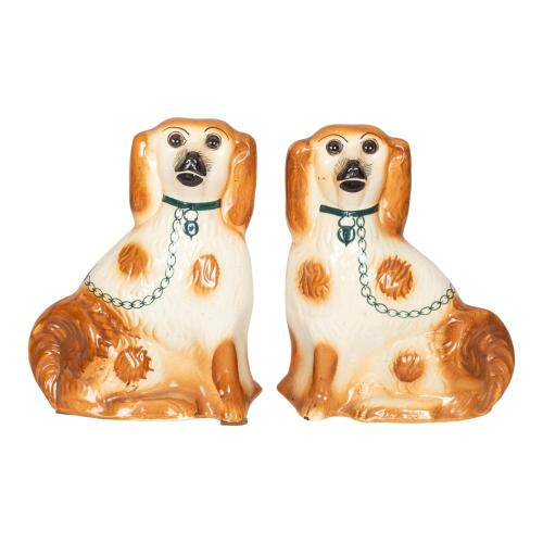 PAREJA DE PERROS DE STAFFORDSHIRE, MEDIADOS S.XX