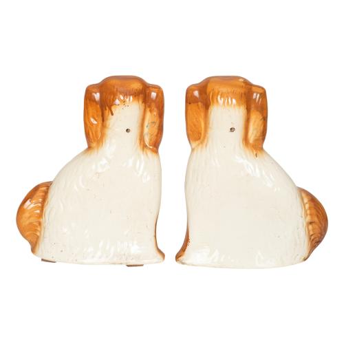 PAREJA DE PERROS DE STAFFORDSHIRE, MEDIADOS S.XX