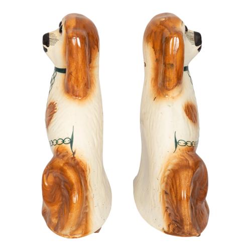 PAREJA DE PERROS DE STAFFORDSHIRE, MEDIADOS S.XX