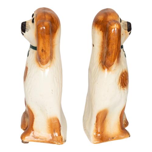 PAREJA DE PERROS DE STAFFORDSHIRE, MEDIADOS S.XX