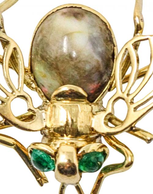 BROCHE MOSCA CON ÓPALO, DE LOS AÑOS 60