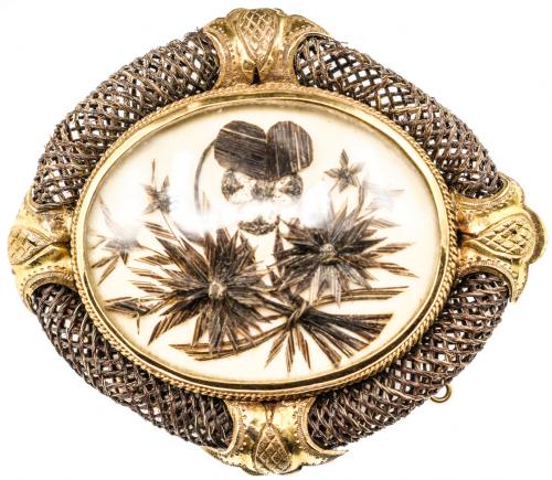 BROCHE VICTORIANO DE LUTO DEL S.XIX