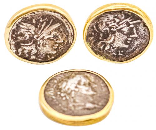 PENDIENTES Y COLGANTE CON MONEDAS