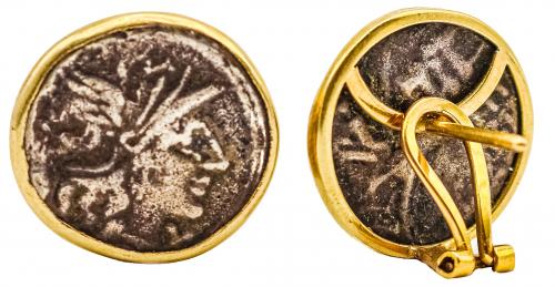 PENDIENTES Y COLGANTE CON MONEDAS