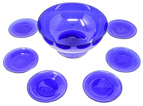 SERVICO PARA POSTRE EN CRISTAL DE LOS AÑOS 30