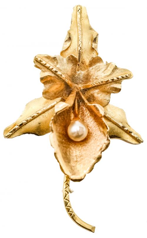 BROCHE ORQUIDEA DE LOS AÑOS 40