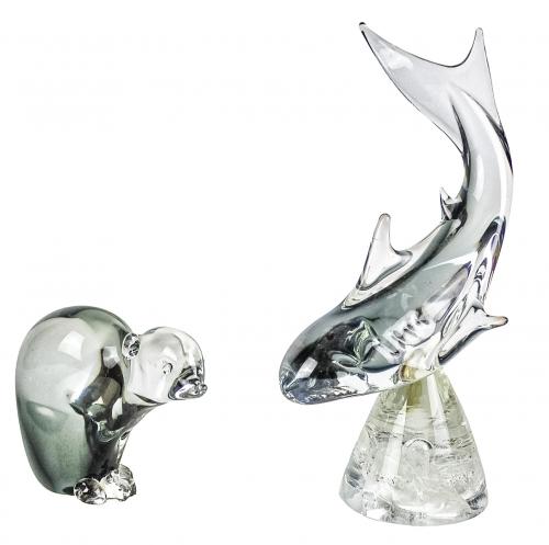 CONJUNTO DE PIEZAS DE CRISTAL DE MURANO