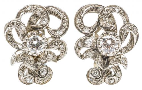 PENDIENTES CON DIAMANTES DE LOS AÑOS 40
