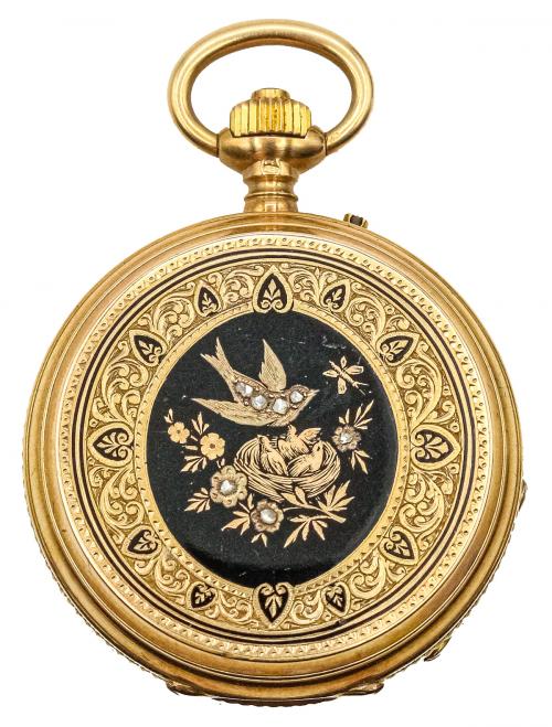 RELOJ DE BOLSILLO G.A. HUGUENIN & FILS PONTS MARTEL