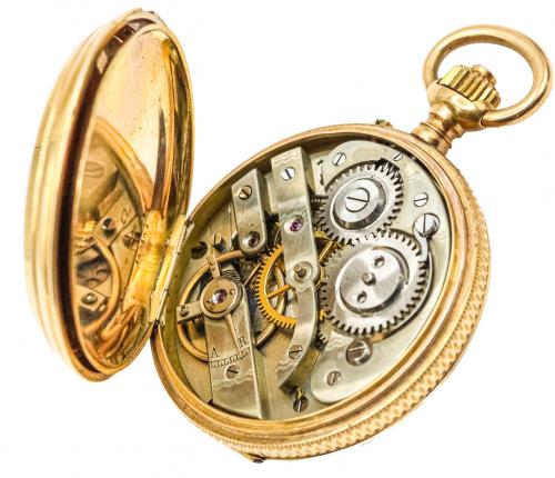 RELOJ DE BOLSILLO G.A. HUGUENIN & FILS PONTS MARTEL