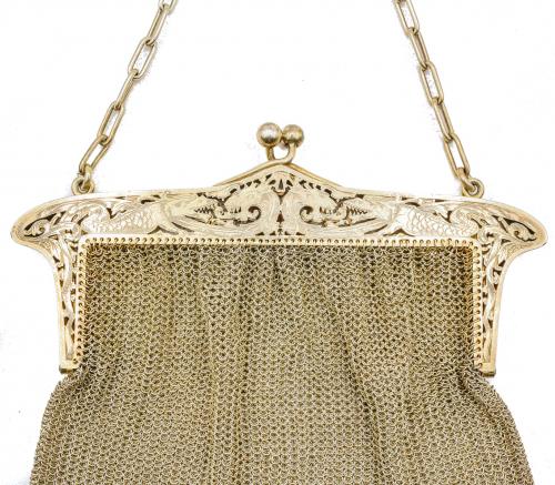 BOLSO DE MALLA DE PLATA DE PPS. DEL S.XX