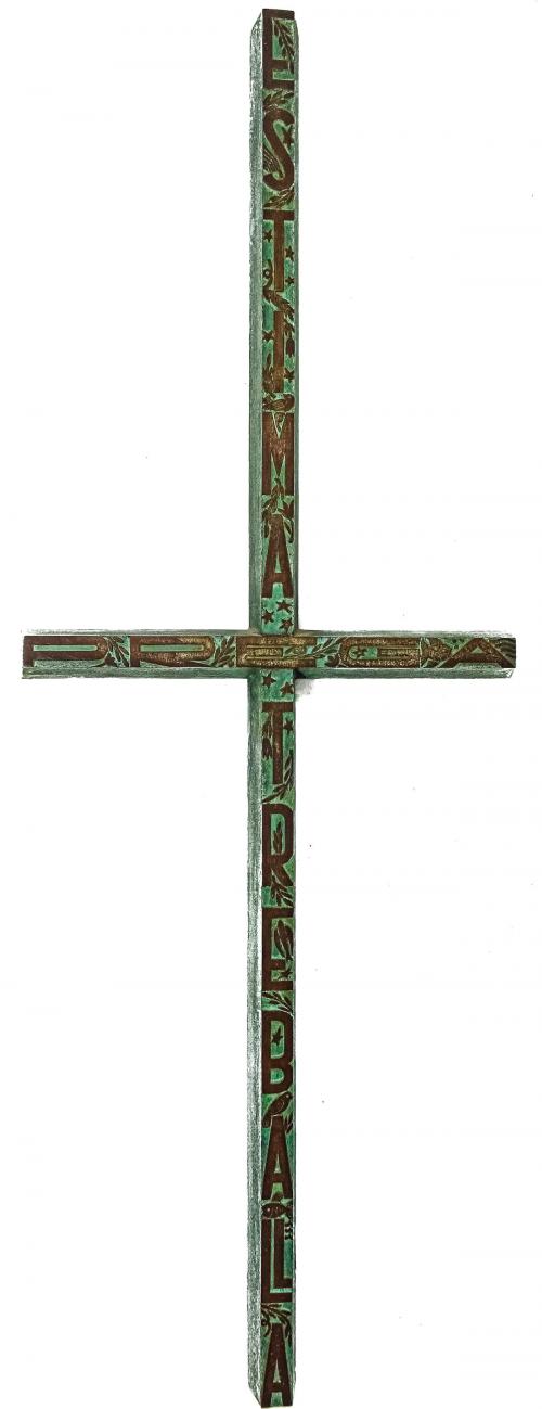 CRUZ EN BRONCE DE LOS SÑOS 70