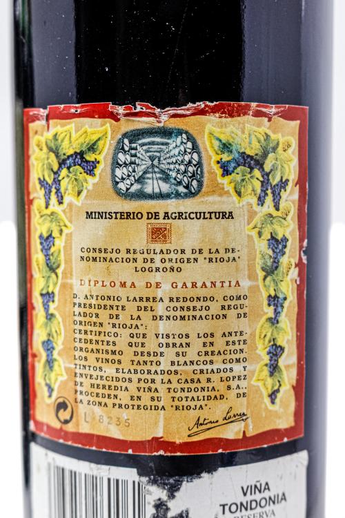 CUATRO BOTELLAS DE VIÑA TONDONIA 