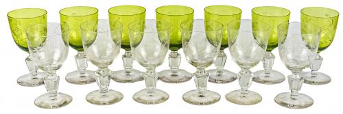 LOTE DE COPAS DE VINO EN CRISTAL 