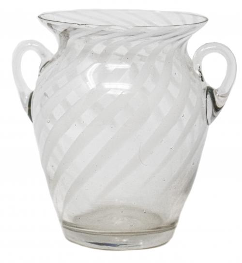 JARRÓN EN CRISTAL SOPLADO DEL SIGLO XIX-XX