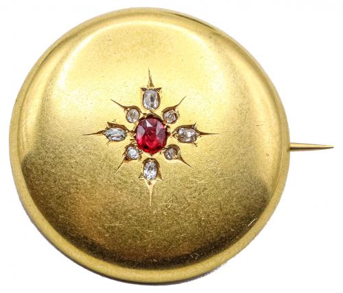 BROCHE CON RUBÍ DEL S.XIX