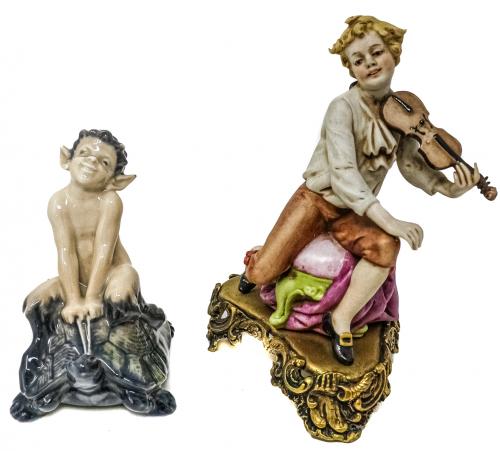 DOS FIGURAS EN PORCELANA DEL ÚLTIMO CUARTO DEL S.XX