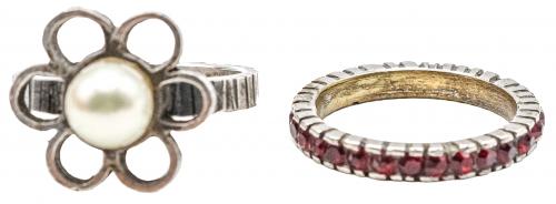 DOS ANILLOS DE PLATA AÑOS 70