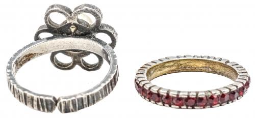 DOS ANILLOS DE PLATA AÑOS 70