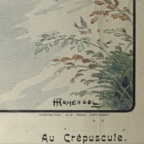 PAREJA DE LITOGRAFÍAS FRANCESAS DE PRINCIPIOS DE SIGLO XX