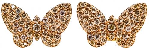 PENDIENTES MARIPOSA CON BRILLANTES
