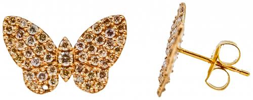 PENDIENTES MARIPOSA CON BRILLANTES