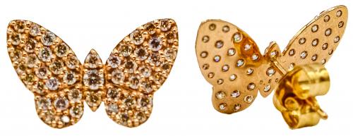 PENDIENTES MARIPOSA CON BRILLANTES