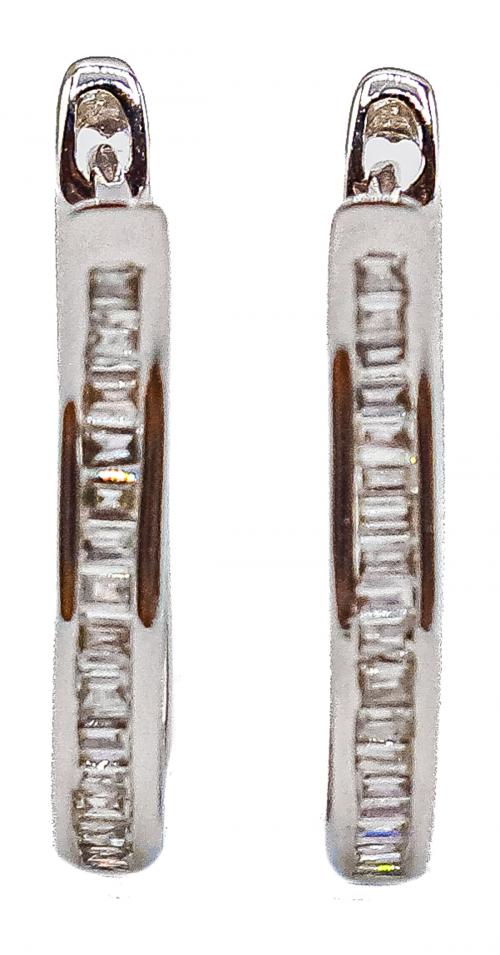 PENDIENTES ARGOLLAS CON DIAMANTES