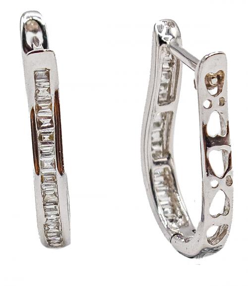 PENDIENTES ARGOLLAS CON DIAMANTES