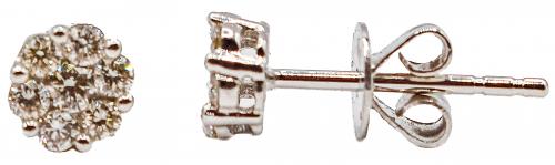 PENDIENTES ROSETONES CON BRILLANTES