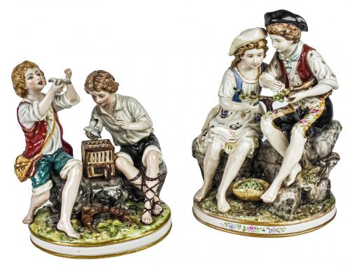 DOS FIGURAS EN PORCELANA MEISSEN