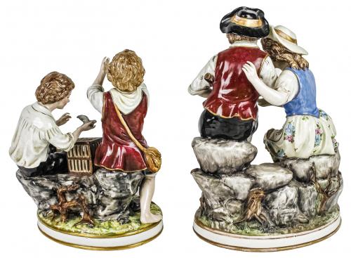 DOS FIGURAS EN PORCELANA MEISSEN