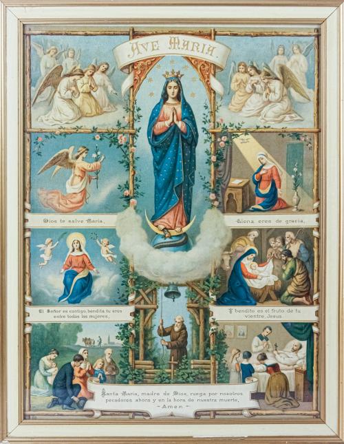 LITOGRAFIA EN COLOR DE FINALES DE SIGLO XIX