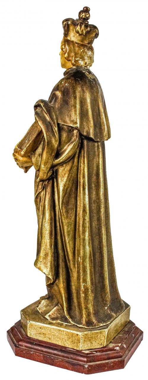 FIGURA DE ESTUCO PATINADO "SAN IVO"