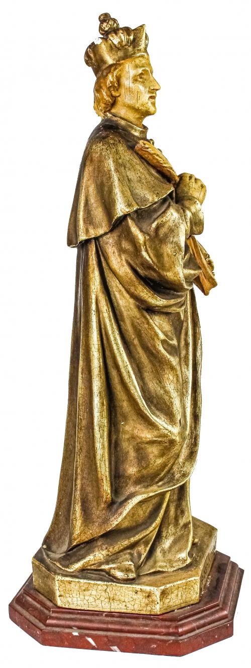 FIGURA DE ESTUCO PATINADO "SAN IVO"