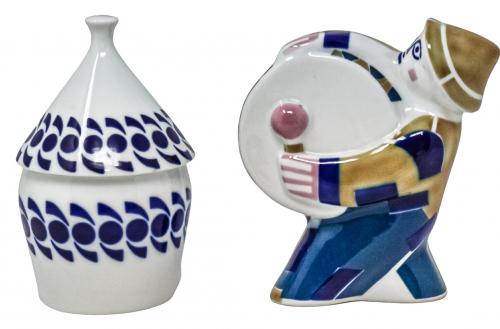 DOS PIEZAS EN PORCELANA DE SARGADELOS