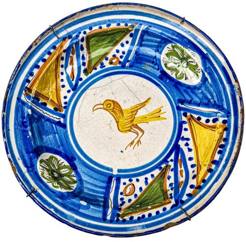 PLATO DE CERÁMICA DE MANISES DE FINALES DE SIGLO XIX