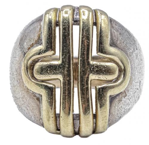ANILLO DE PLATA Y ORO 