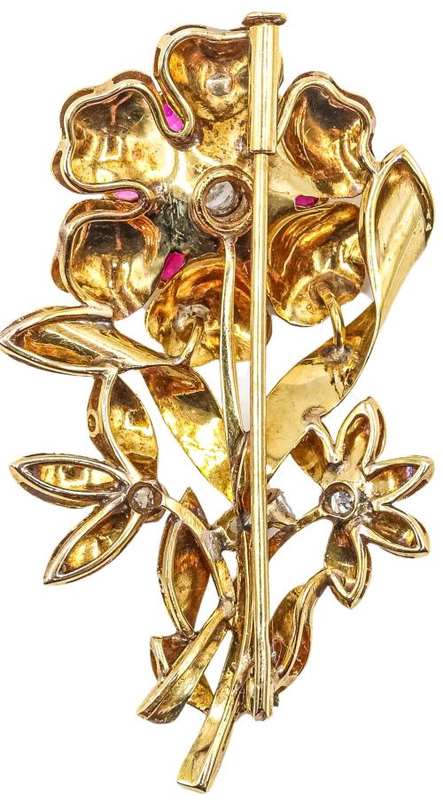 BROCHE FLORAL DE LOS AÑOS 40