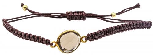 PULSERA DE MACRAMÉ CON CUARZO FUMÉ